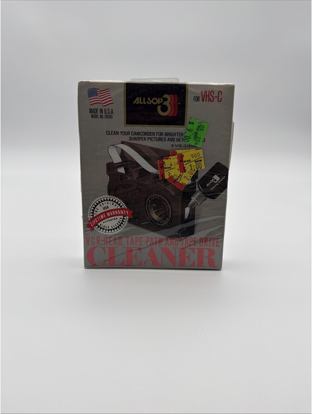 VCR Head, Tape Path and Tape Drive Cleaner - New Sealed